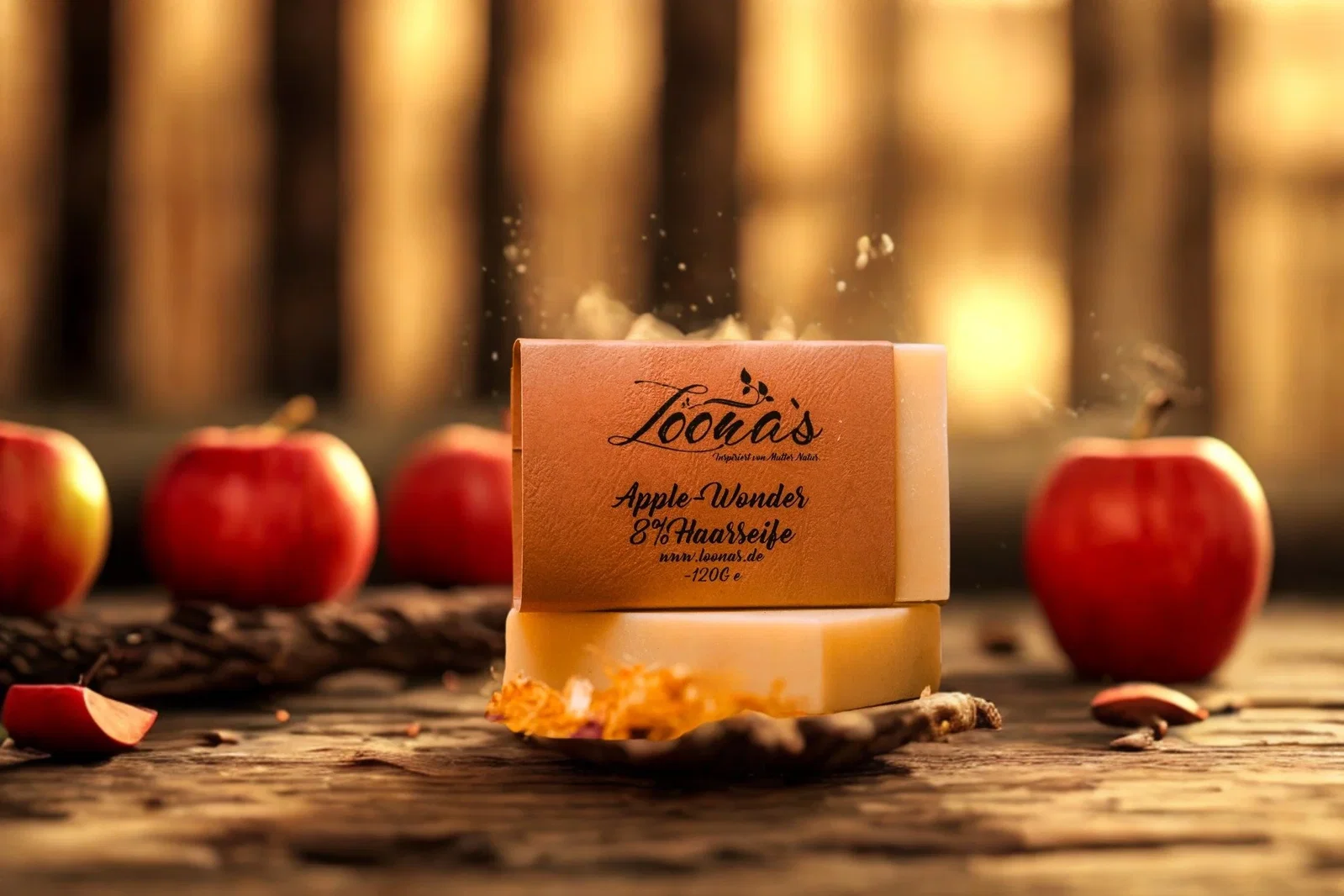Image of 8% Apple-Wonder Haarseife (Haarglanz & fluffig-weiches Haar)