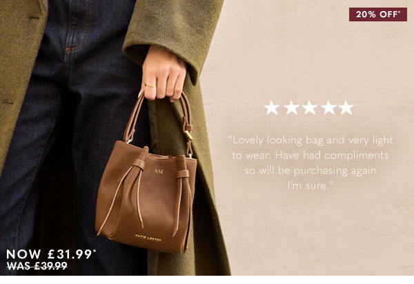 Celina Mini Suedette Bucket Bag in Caramel
