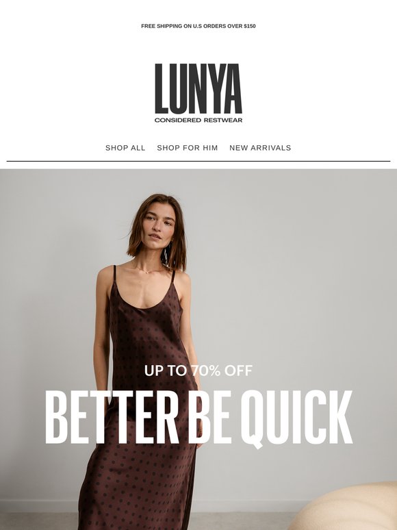 RUN, DON’T WALK (SALE’S ON)