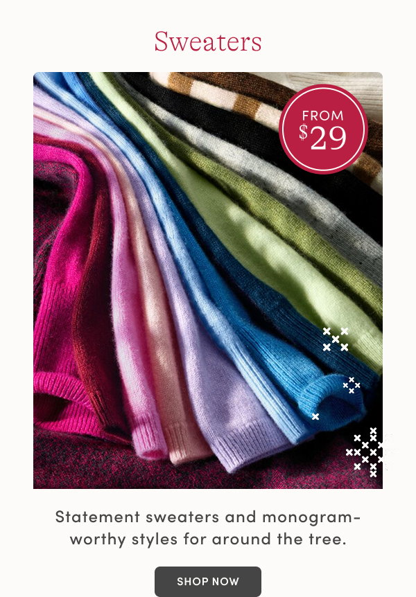 Sweaters from $29