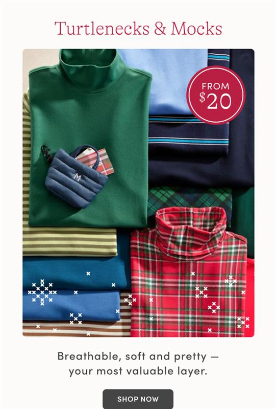 Turtlenecks from $20