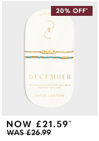 'December' Waterproof Gold Birthstone Bracelet