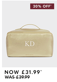 Patent Crackle Large Makeup and Wash Bag in Gold