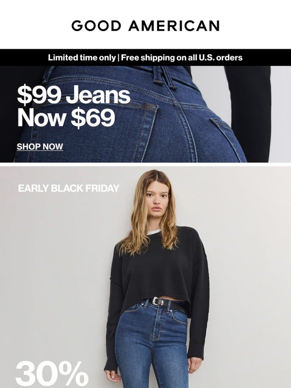 Black Friday: 30% off our best denim