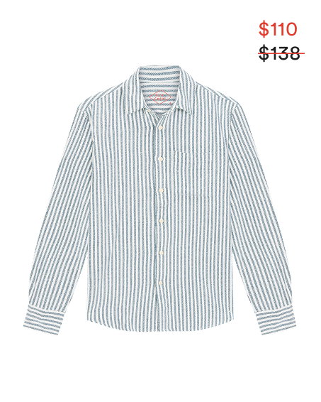 Cloud Flannel Indigo Lines