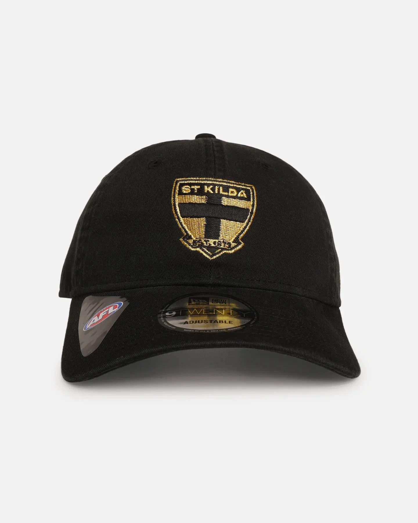 Image of New Era St Kilda Saints 'AFL Black & Gold' 9TWENTY Strapback Black/Gold
