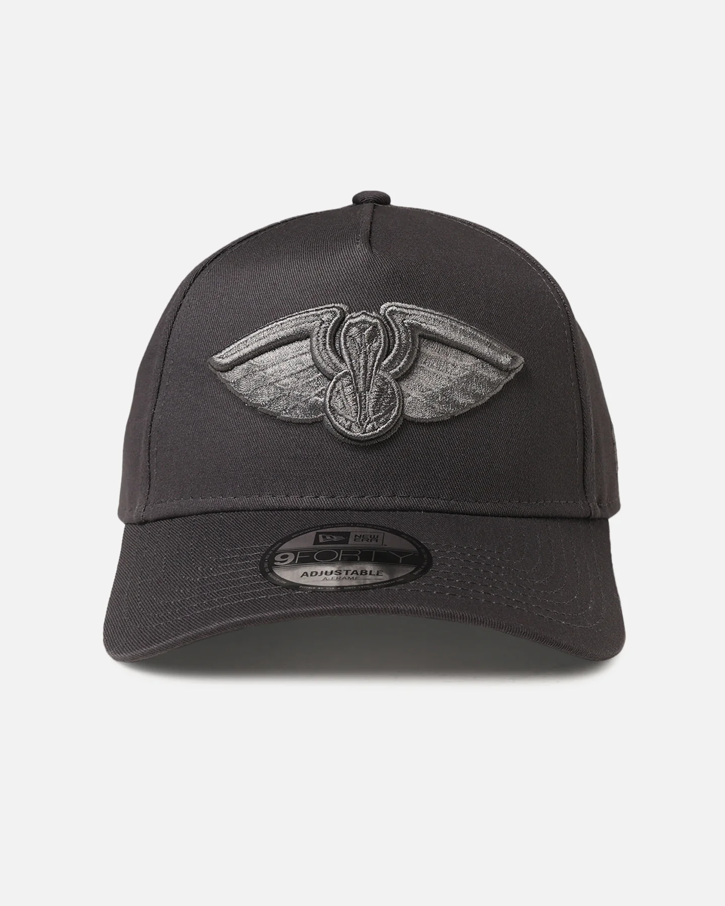 Image of New Era New Orleans Pelicans 9FORTY A-Frame Snapback Graphite