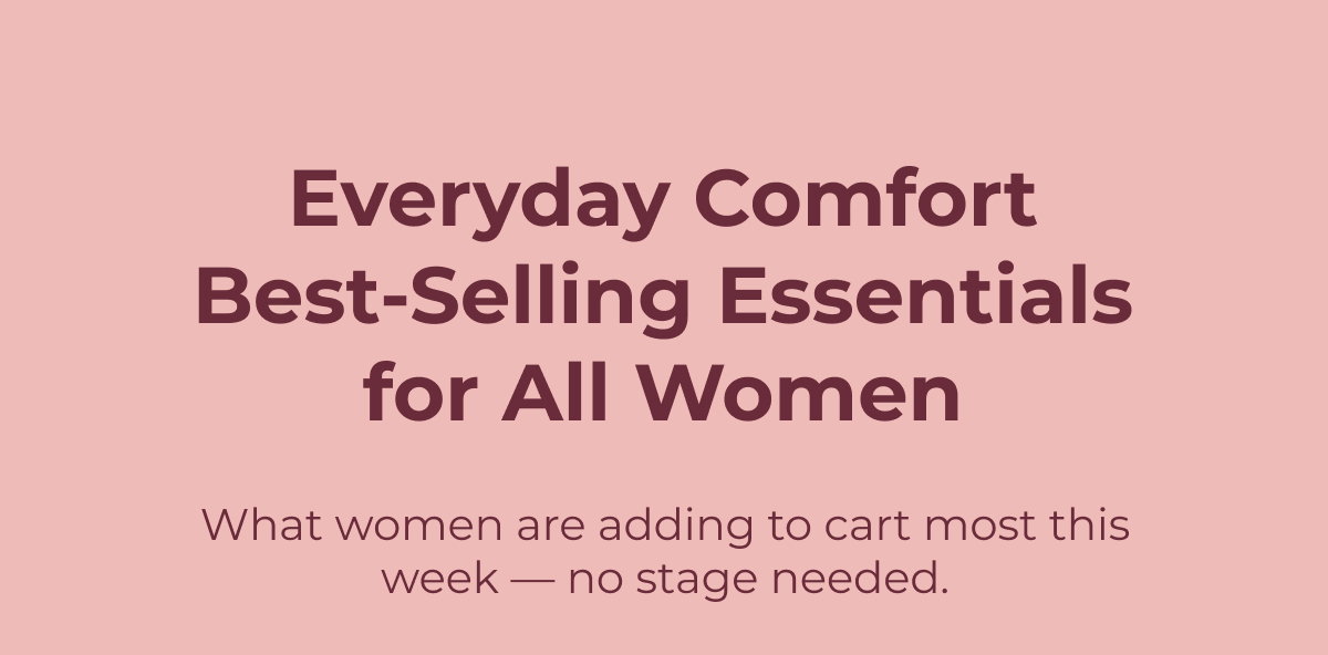 "Early Pregnancy · Best-Selling Essentials What moms in early pregnancy are buying most this week."