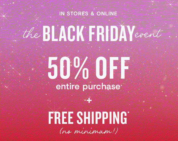 50% off + Free Shipping