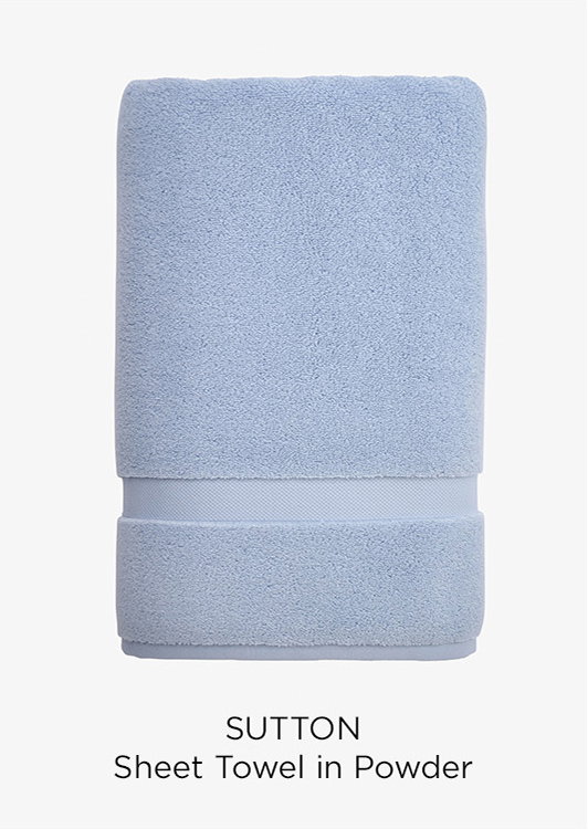 Sutton Sheet Towel in Powder