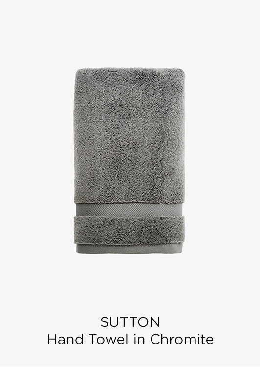 Sutton Hand Towel in Chromite