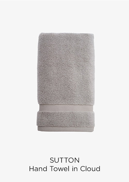 Sutton Hand Towel in Cloud
