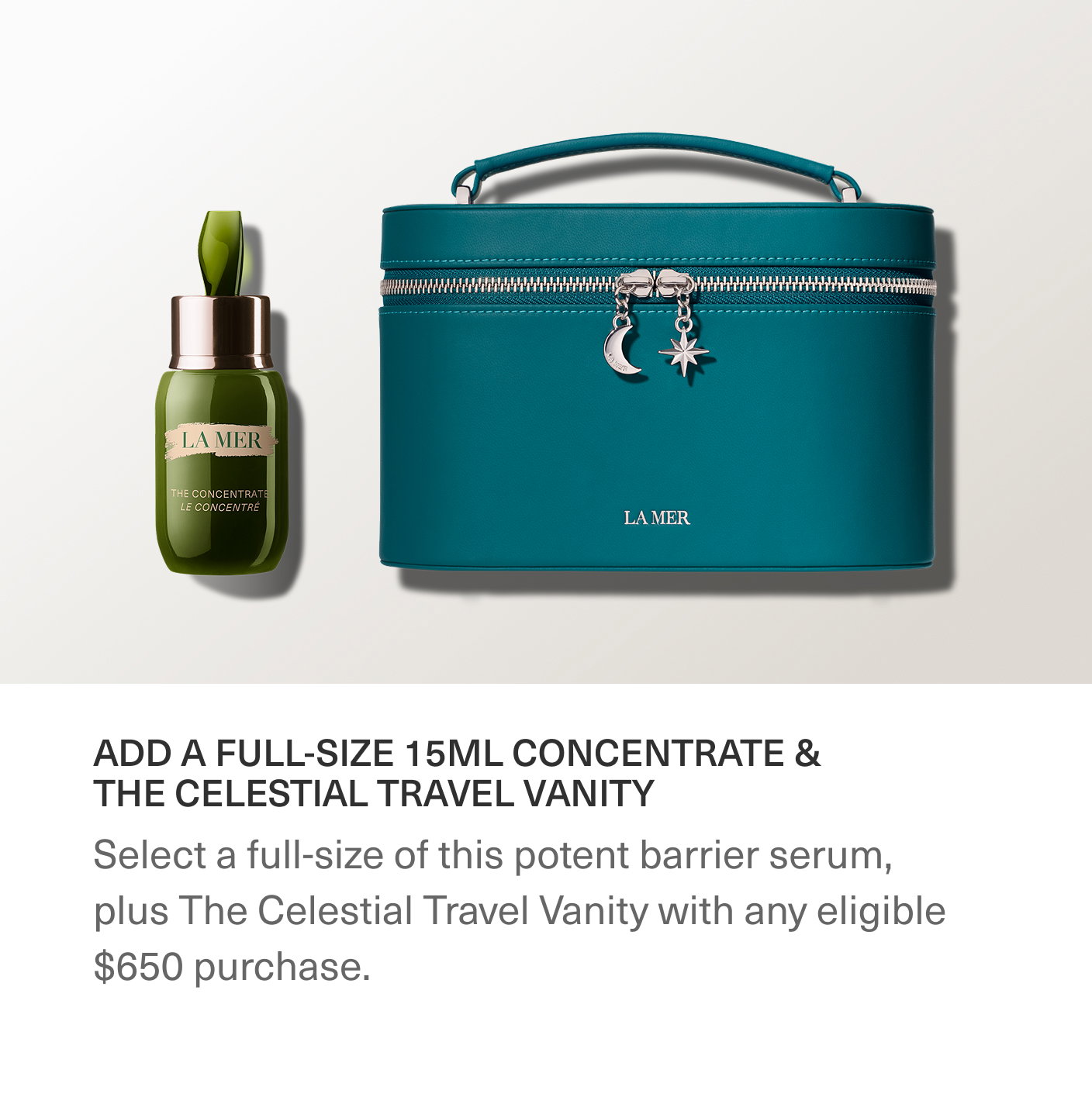 ADD A FULL-SIZE 15ML CONCENTRATE & THE CELESTIAL TRAVEL VANITY | Select a full-size of this potent barrier serum, plus The Celestial Travel Vanity with any eligible $650 purchase.
