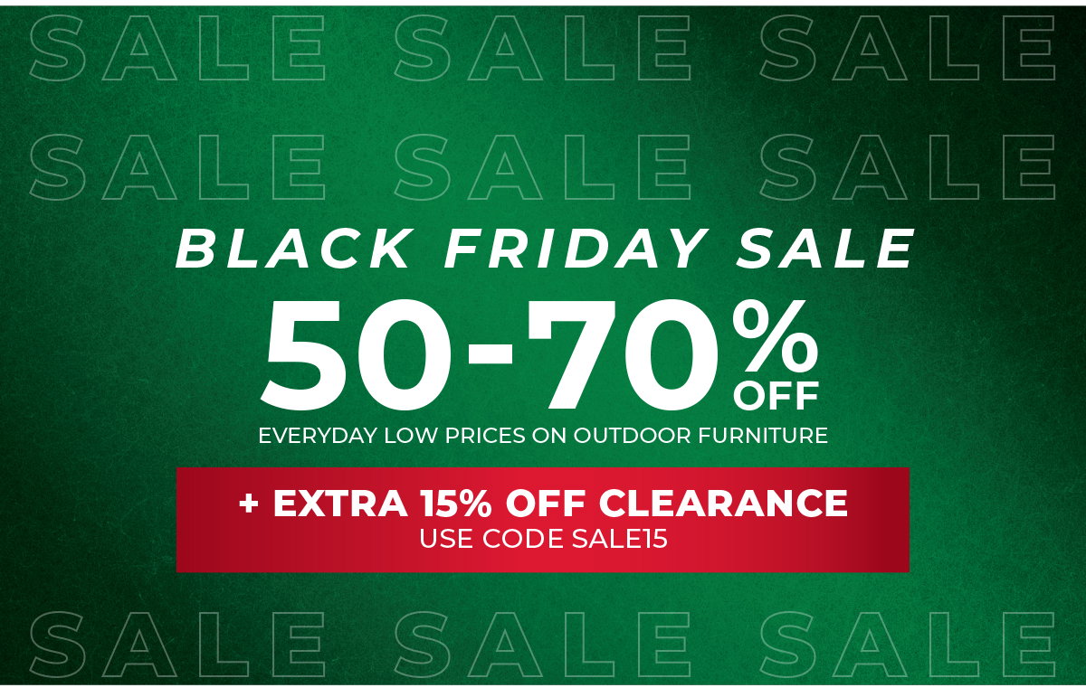 Black Friday sale 50-70% off outdoor furniture 