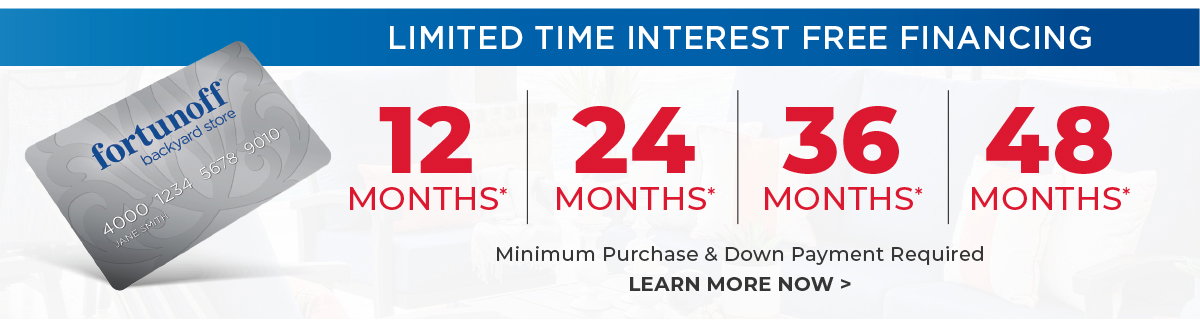 Limited Time Interest Free Financing 
