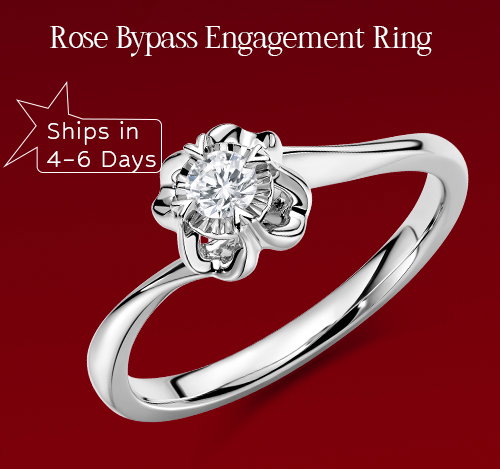 Rose Bypass Engagement Ring