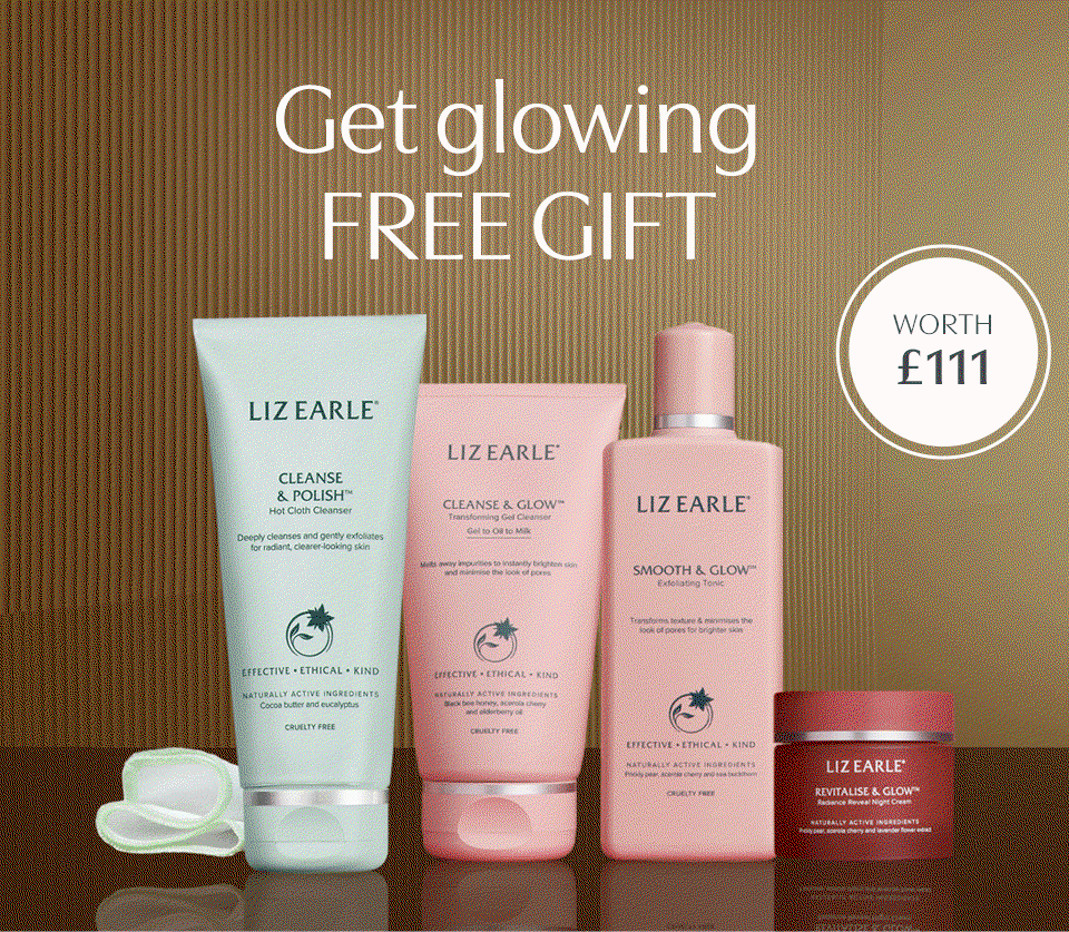 Get glowing. Free gift.