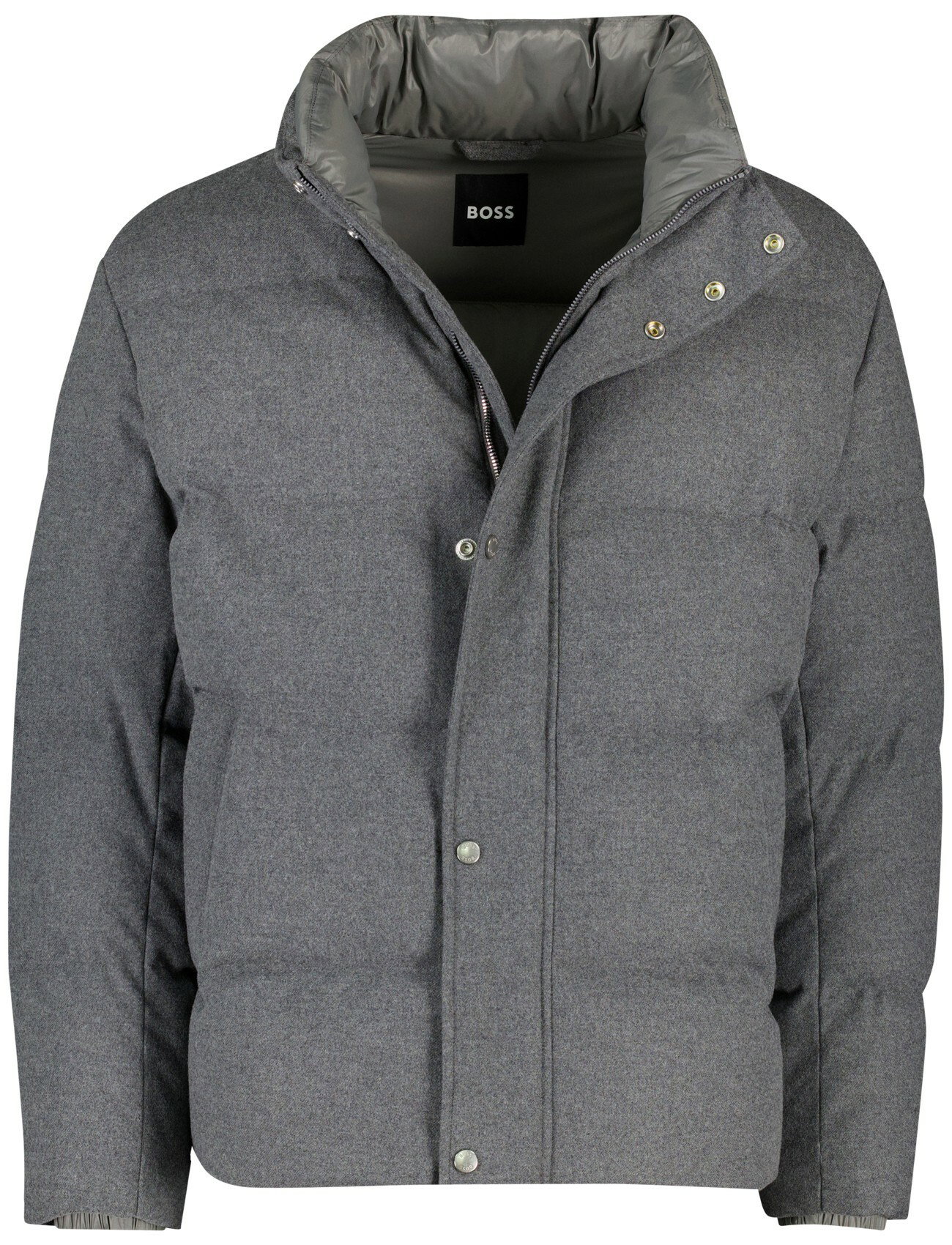 Boss Black premium down winterjas grijs