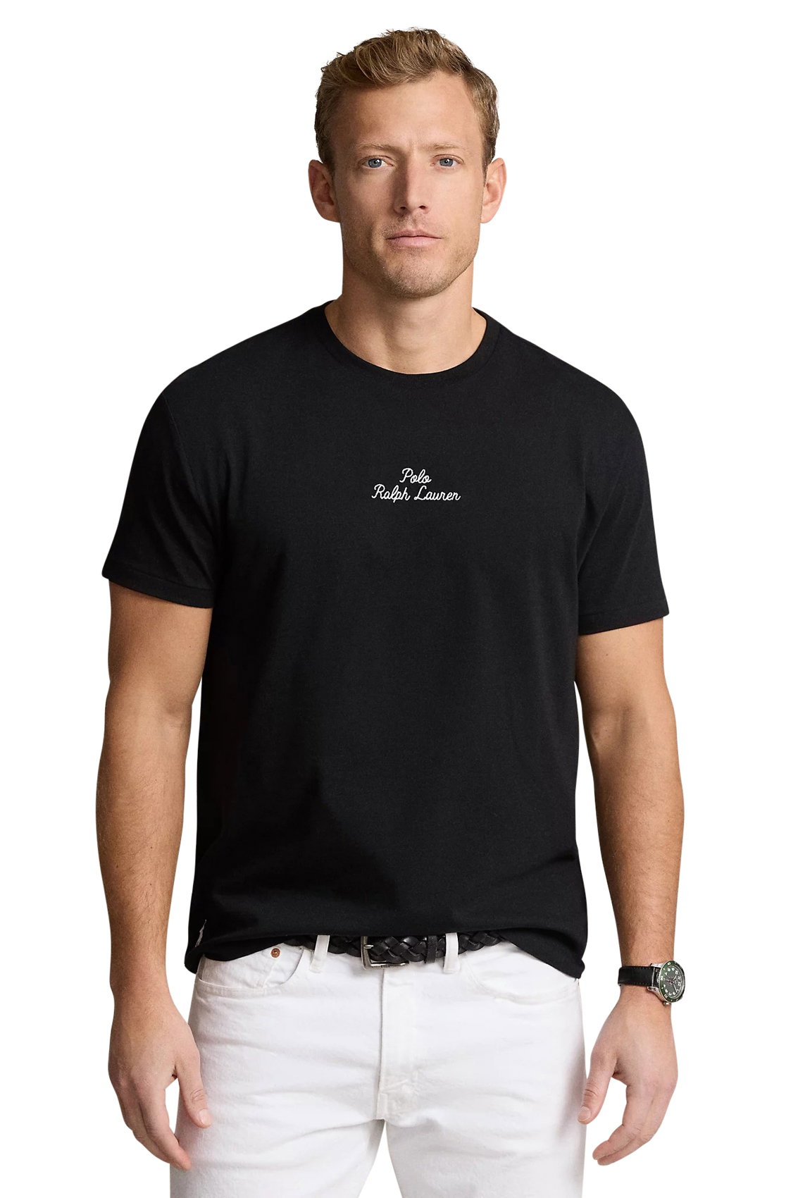 Polo Ralph Lauren t-shirt effen zwart normale fit