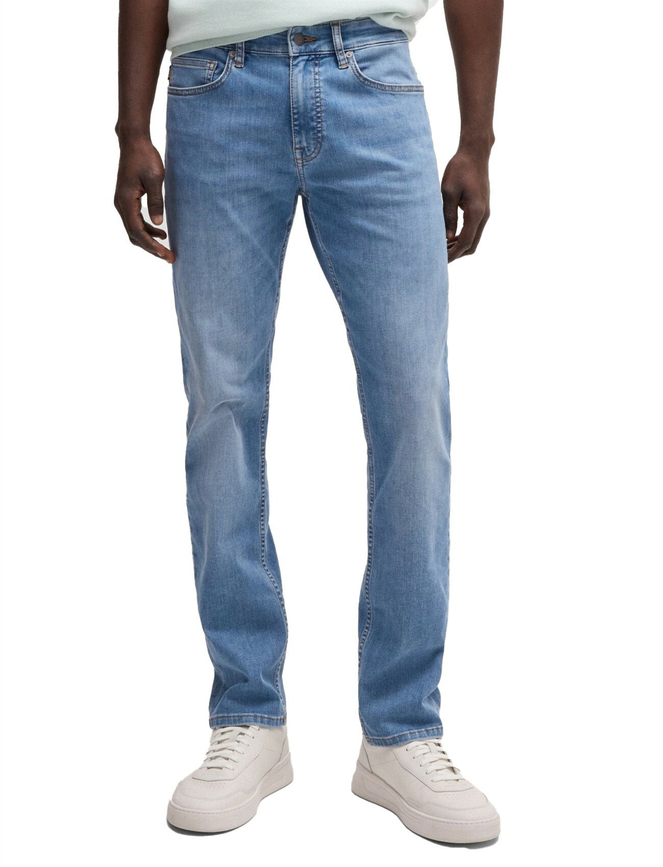 BOSS Delaware jeans blauw effen