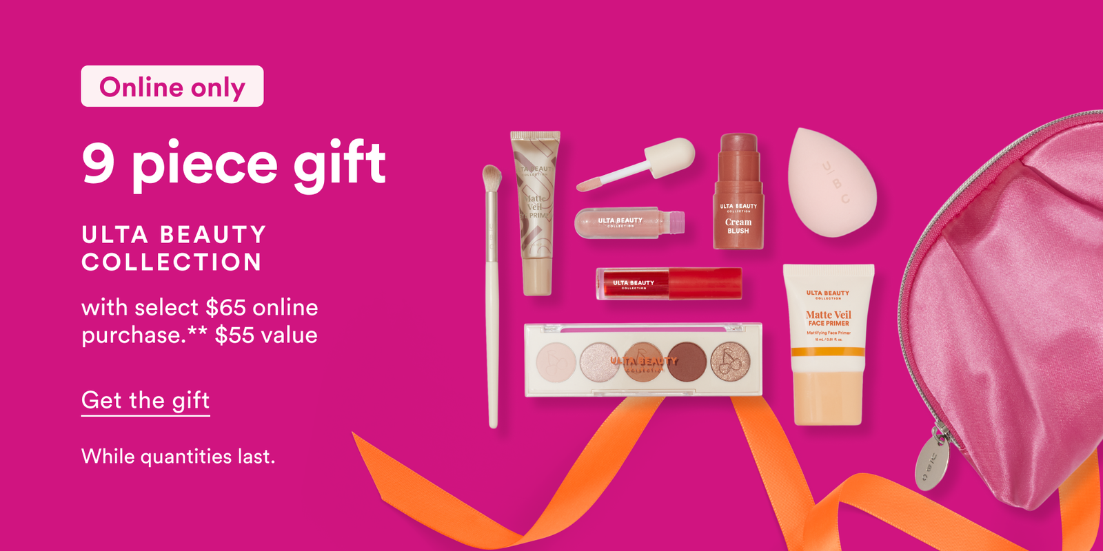 Free 9 piece gift with $65 online purchase