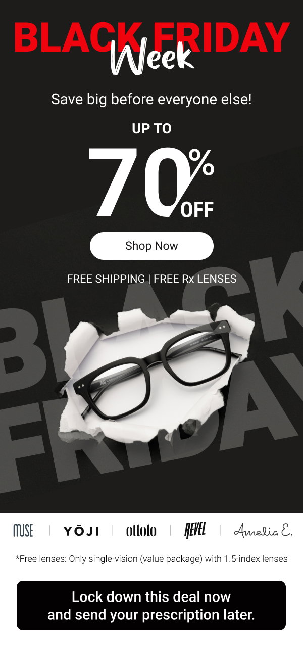 Up to 70% OFF glasses