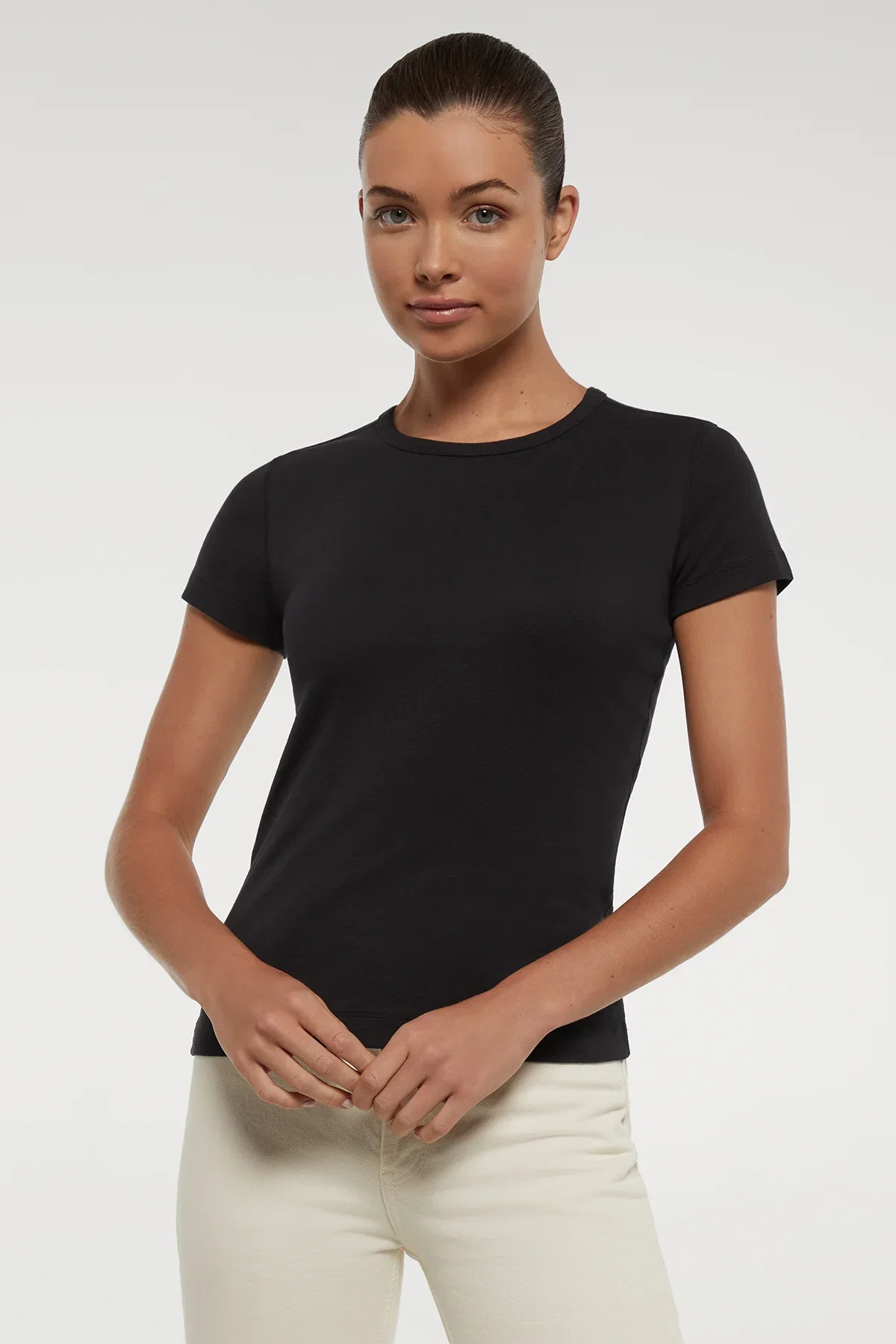 Image of Crew-Neck Short Sleeve Tee | Black