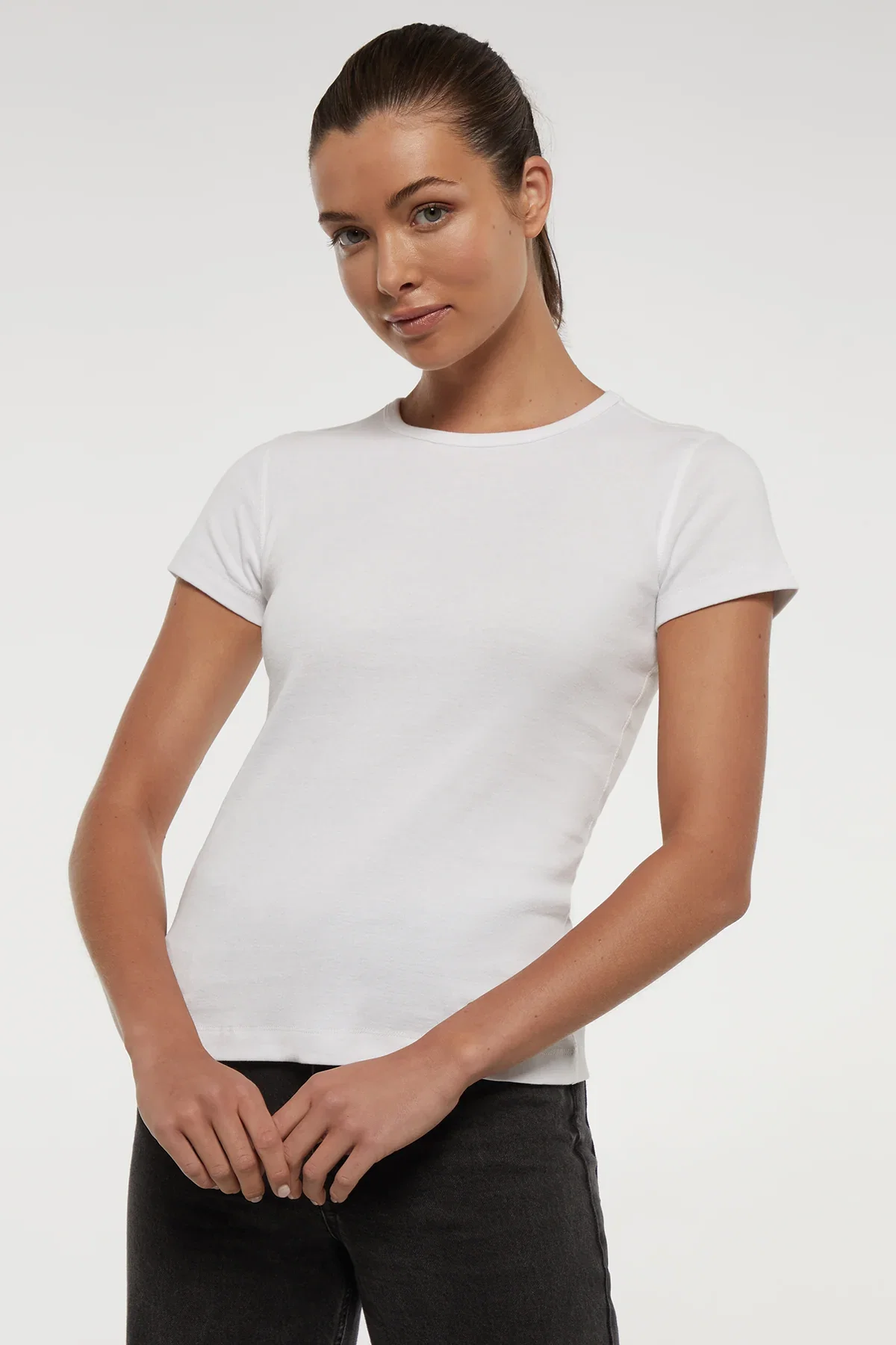 Image of Crew-Neck Short Sleeve Tee | White
