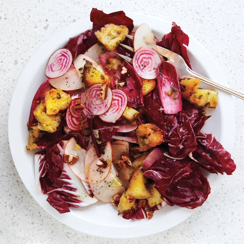 Winter Panzanella with Stuffing Croutons recipe