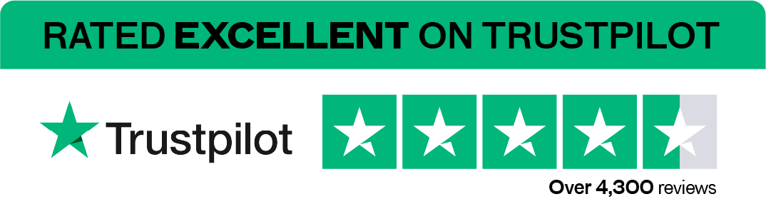 RATED EXCELLENT ON TRUSTPILOT