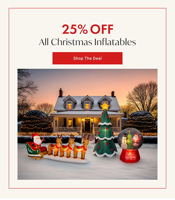 25% Off All Christmas Inflatables | Shop the Deal >