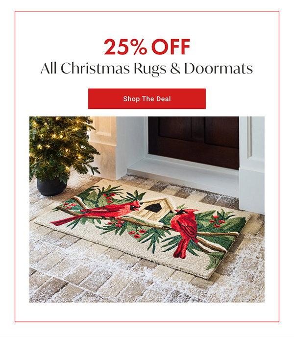 25% Off All Christmas Rugs & Doormats | Shop the Deal >