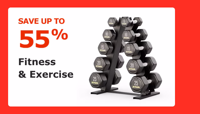 Save up to 55% on Fitness & Exercise.