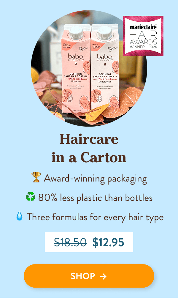 Haircare in a Carton