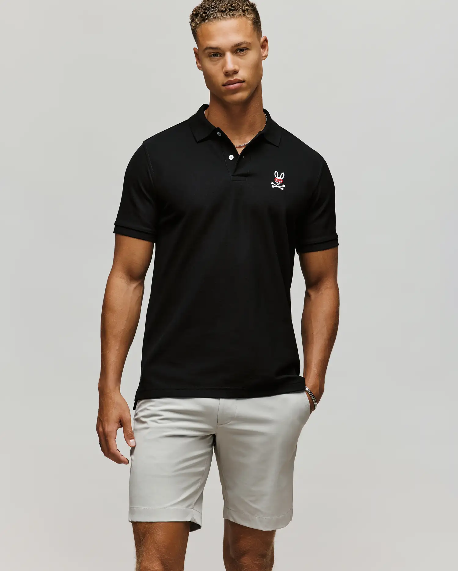 Image of MENS MISCHIEF BUNNY PIQUE POLO - MT0100025