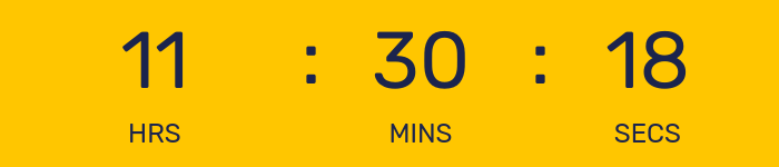 Countdown timer for Black Friday Flash Sale.