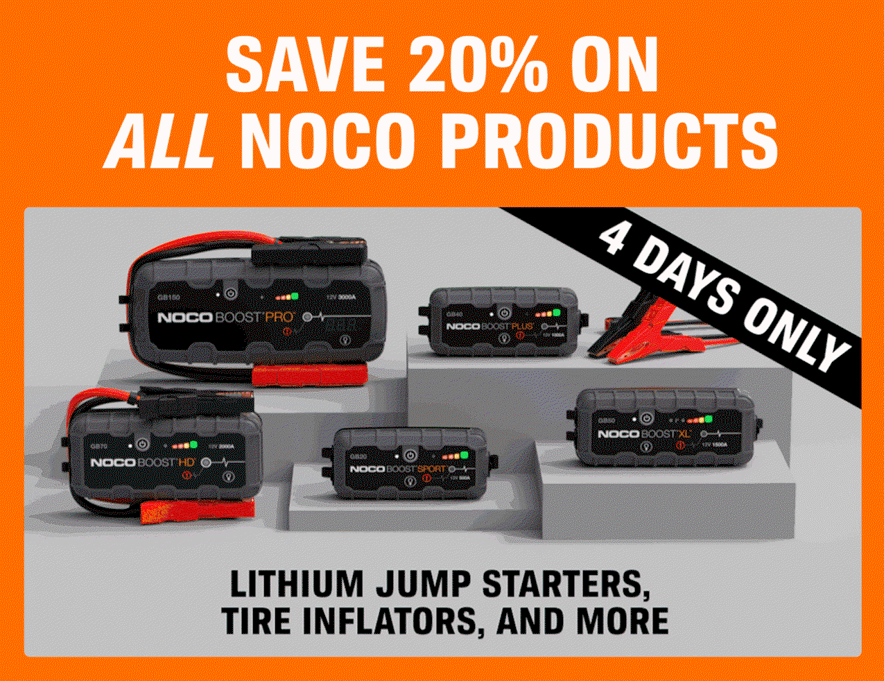 SAVE 20% ON ALL NOCO PRODUCTS
