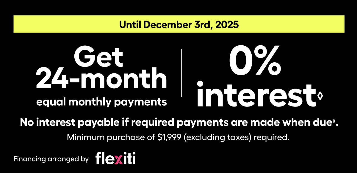 Until December 3rd, 2025, get 24-month equal monthly payments.