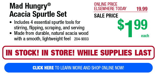 Mad Hungry®  Acacia Spurtle Set - Click Here!