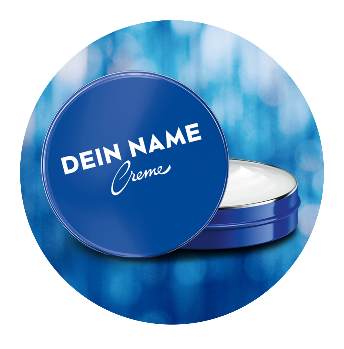 NIVEA Creme Dose mit deinem Namen auf dem Deckel  – individuelle NIVEA Dose mit Wunschfoto oder Namen.