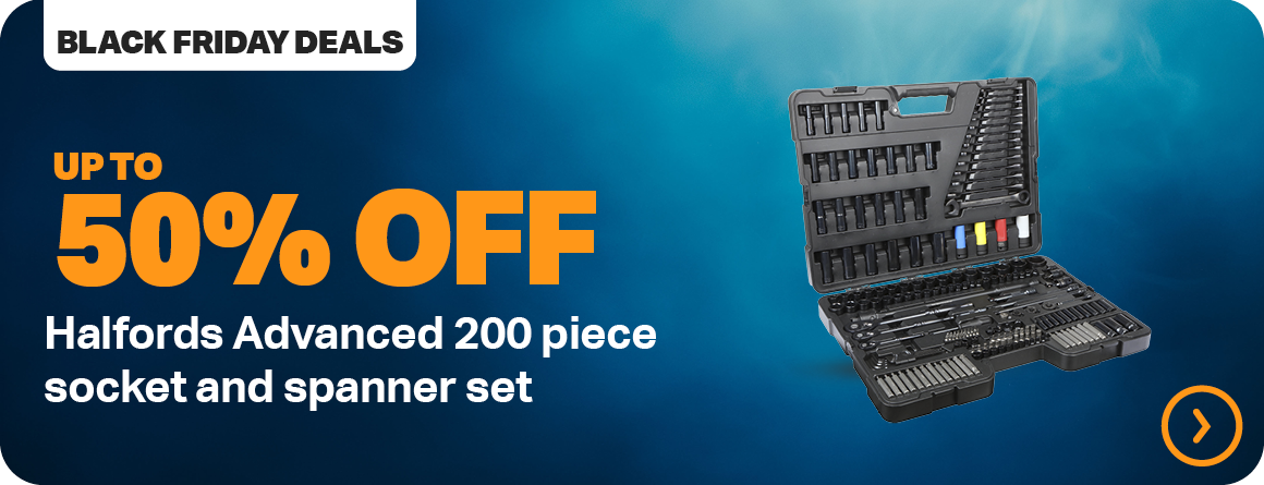 UP TO 50% OFF HALFORDS ADVANCED 200 PIECE SOCKET AND SPANNER SET