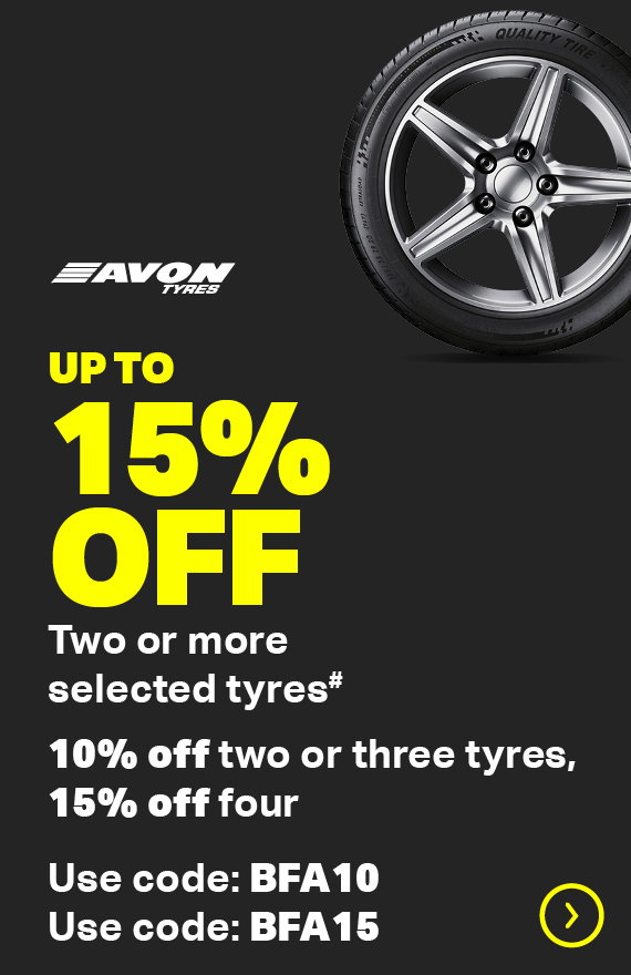 UP TO 15% OFF AVON TYRES#