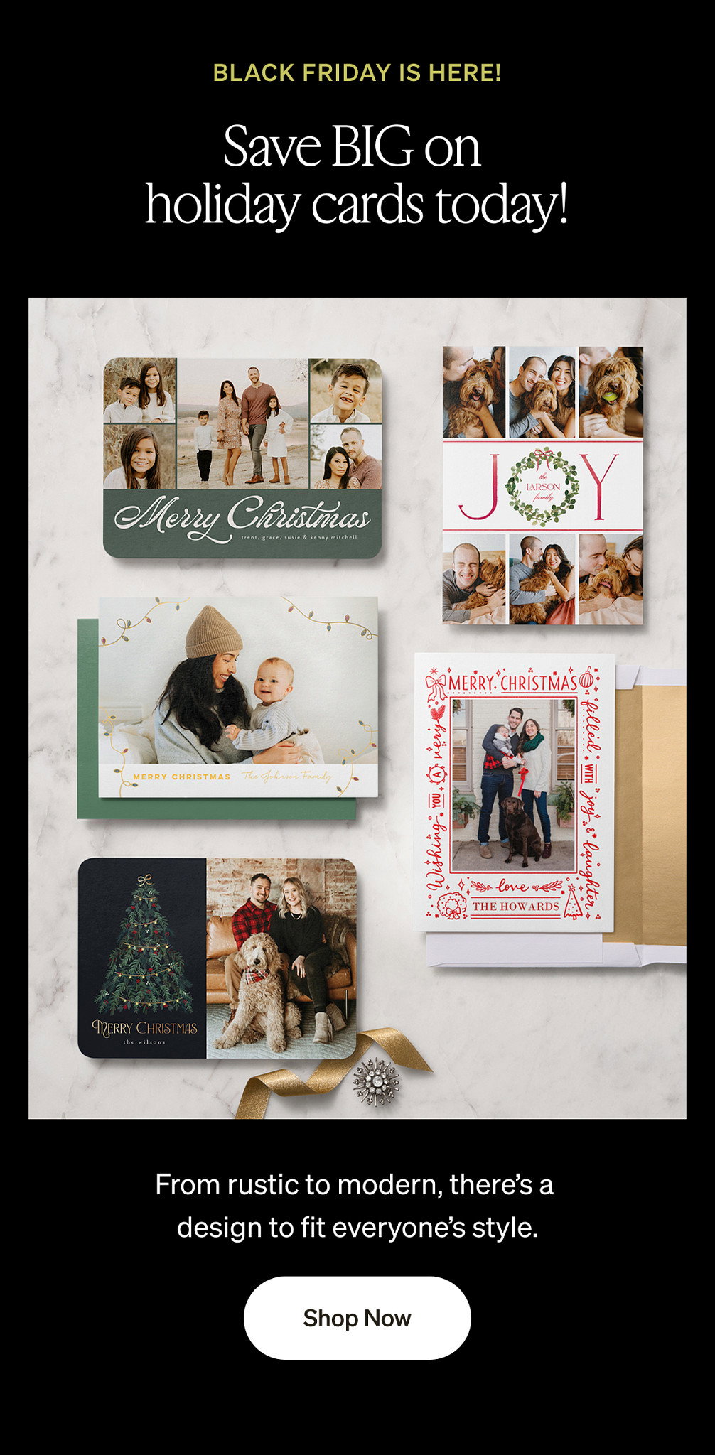 10 Free Cards + 50% Off Best-Selling Holiday Cards