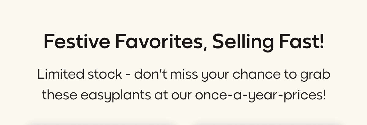 Festive Favorites, Selling Fast!