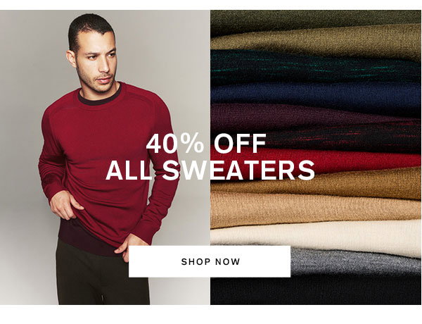 Shop 40% Off All Men's Sweaters