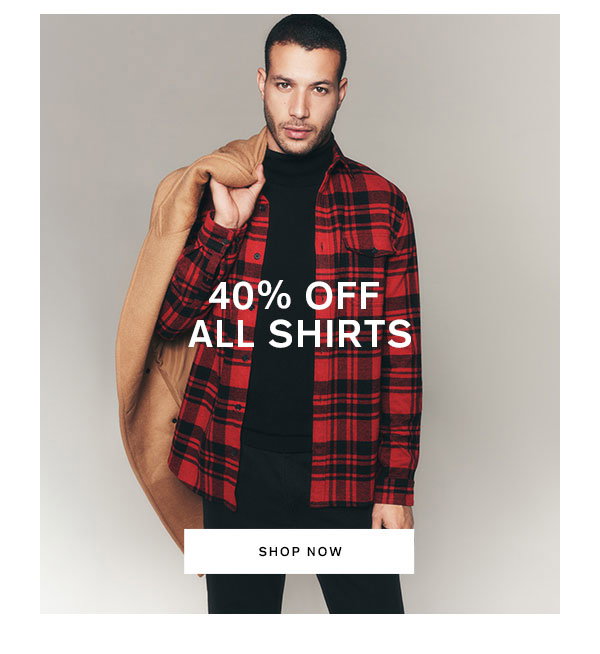 Shop 40% Off All Men's Shirts