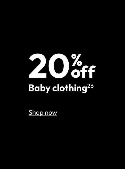 20% off baby clothing