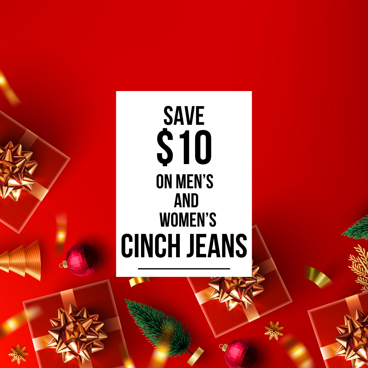 $10 Off Cinch Jeans