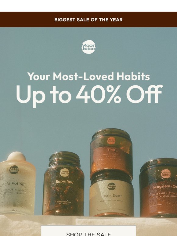 up to 40% off our best sellers