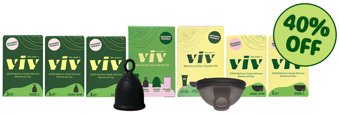 40% Off all Viv Cups & Discs
